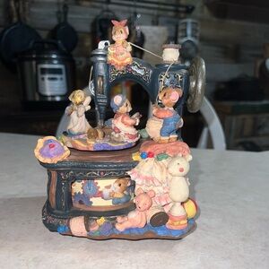 Classic Treasures Music Box Mice Sewing Machine Plays "We've Only Just Begun"